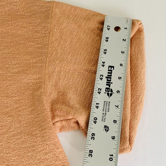 Free People FP Beach Nani Top XS Marled Peach Orange Rolled Sleeve Slouchy Coast - Picture 8 of 8